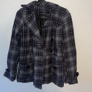 Plaid Women’s Hooded Jacket M